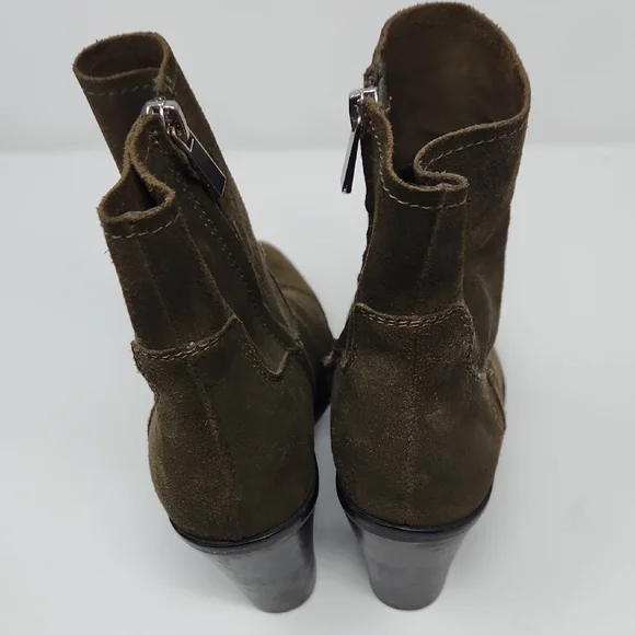 Olive Green Women's Boots - Picture 2 of 7